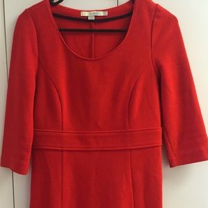 Red-Orange Boden Knit Shift Dress
