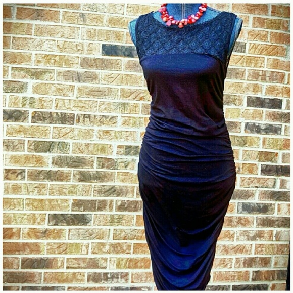 🏮CATHERINE Malandrino Medium LBD Black Dress - Picture 2 of 4