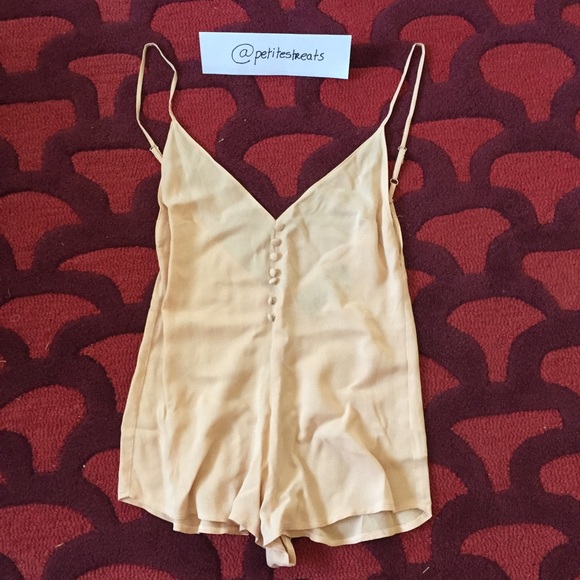 Reformation Blush Pink Button Onesie // XS