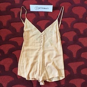 Reformation Blush Pink Button Onesie // XS