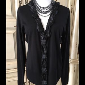 Tahari cardigan "bowed accented" sweater