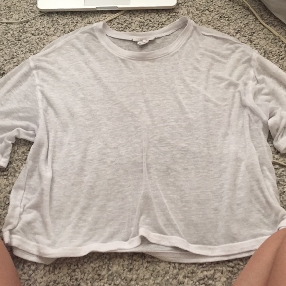 Semi sheer oversized crop