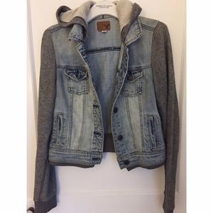 hooded denim jacket!