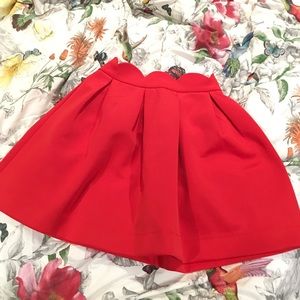 Red petal skirt