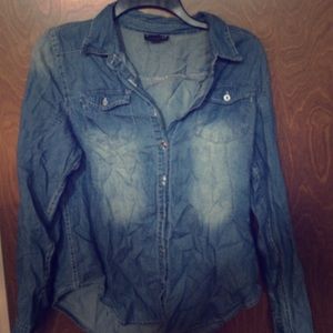 Jean button up shirt