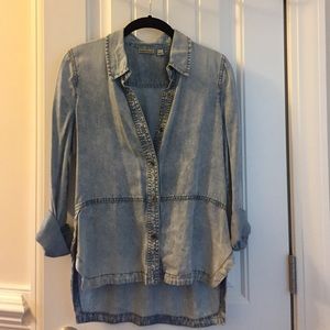 Anthropologie Chambray Blouse