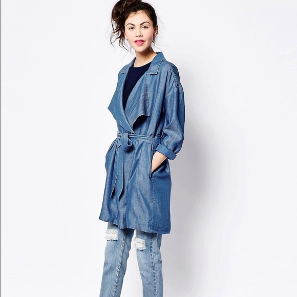 ASOS Jackets & Blazers - 🦋HP🦋ASOS Denim Trenchcoat. NWT.