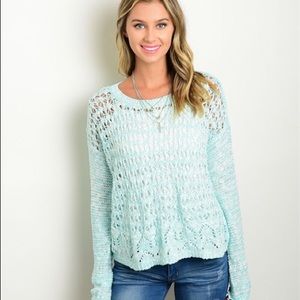 ‼️SALE!!! MUST GO‼️ Knit Aqua Sweater!