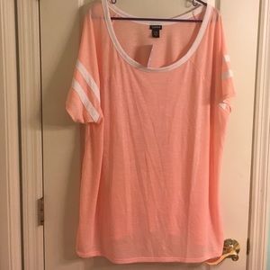 Torrid Peach Football Tee