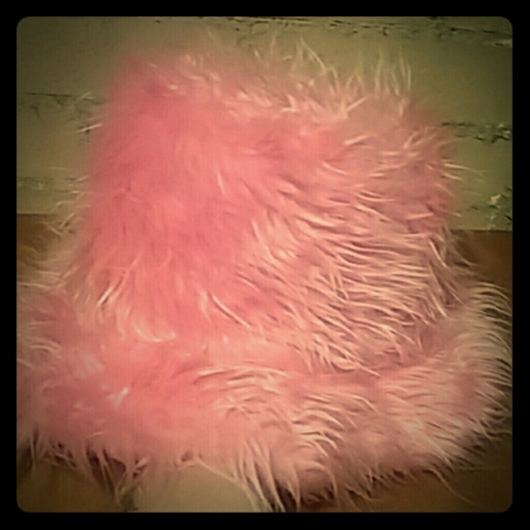 Pamela Anderson Halloween Pink Fur Fuzzy Hat
