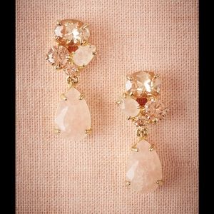 BHLDN BLUSHING CRYSTAL DROPS GOLD earrings