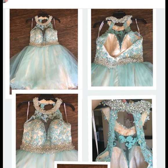 light teal homecoming dress