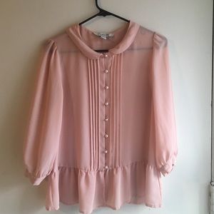 Forever 21 pale pink blouse