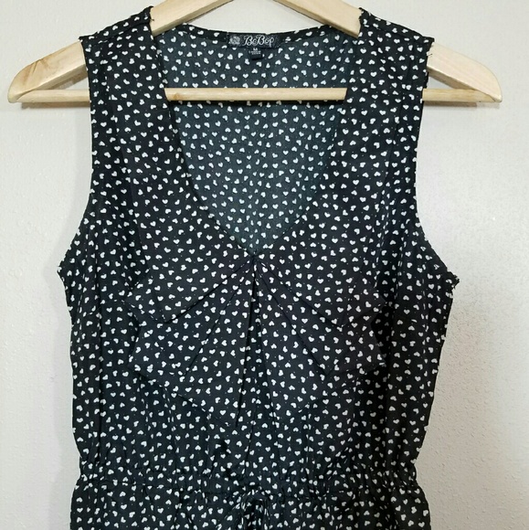 Bebop Heart Print Sleeveless dress