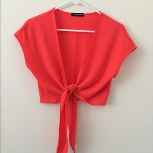American Apparel knot tie crop top