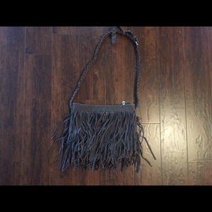 Fringe over the shoulder bag