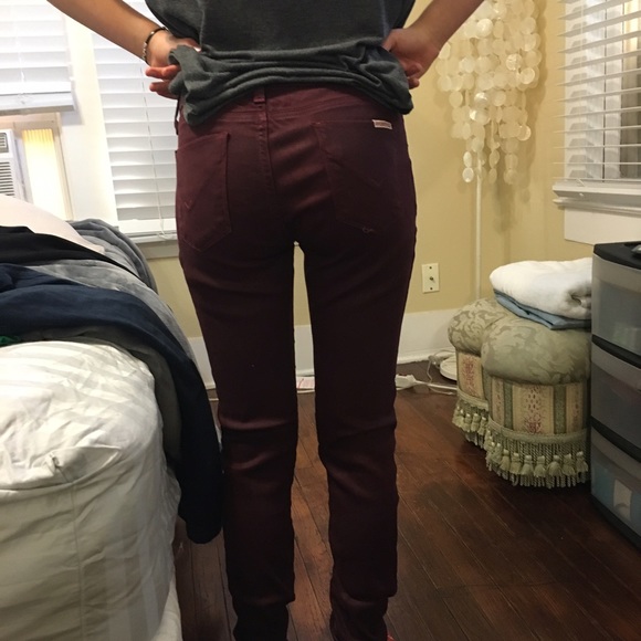Hudson burgundy skinny pants