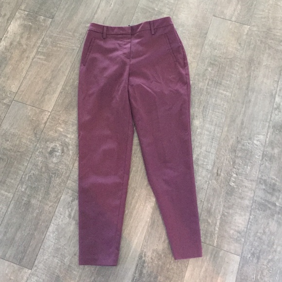 • Eggplant Plum Wine Colored Career Trousers • - Picture 3 of 4