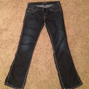 Dark blue silver jeans France's cut