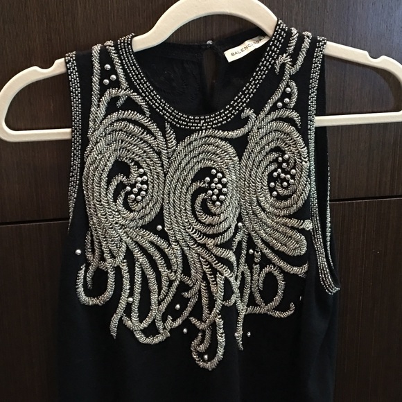 SOLD🎈🎈Balenciaga cashmere black sleeveless top - Picture 2 of 4