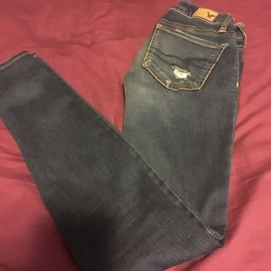 American Eagle ripped skinny jeans