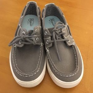 Penguin boys light grey boat shoes