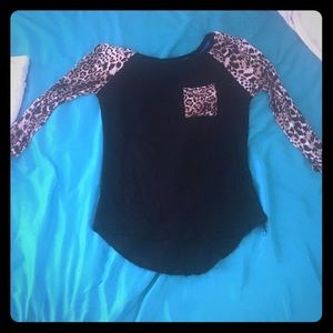 Leopard and black shirt