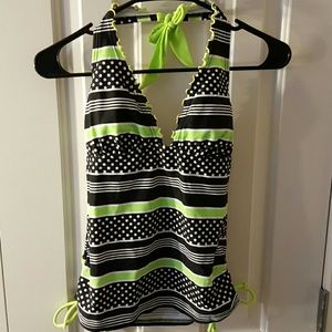 Green and black tankini