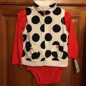 Carter's onesie and vest.