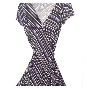 Attention wrap dress, stripe