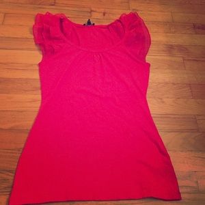 Red shirt with ruffle sleeves from Express!