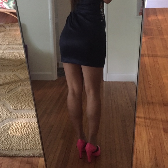 Metallic Blue Rhinestone Korean Dress - Picture 3 of 5