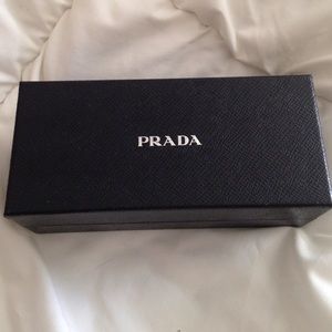 Prada sunglasses box, brochure & cleaning cloth