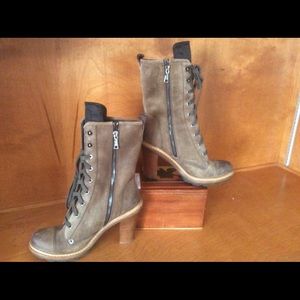 Prada lace up boots, size 38