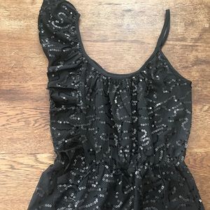 Sequin Mini Dress with Ruffle Details