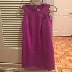 Pink JCREW scalloped dress