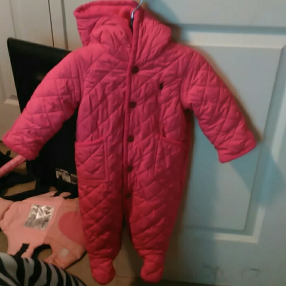 Baby girl fleece all in one.
