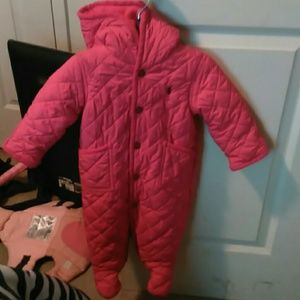 Baby girl fleece all in one.