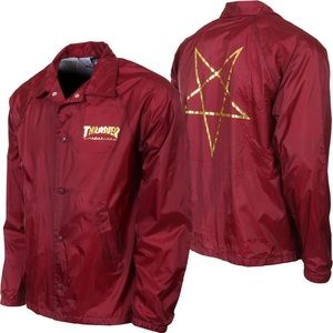 Thrasher Maroon Pentagram Windbreaker Jacket
