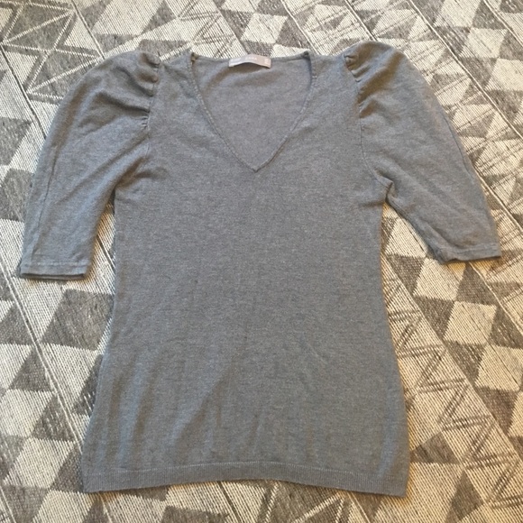 Zara grey short sleeve sweater