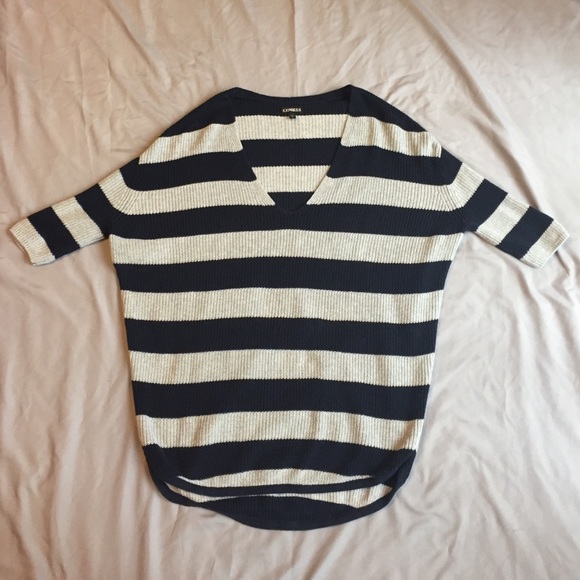 Express Oversized Striped Sweater