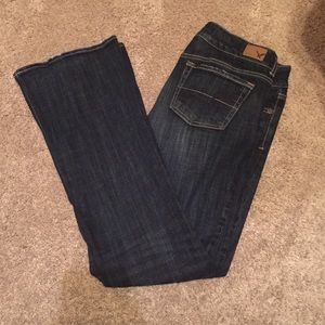 Dark Wash Flare Legged Jeans