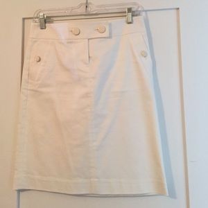 White J. Crew Pencil Skirt
