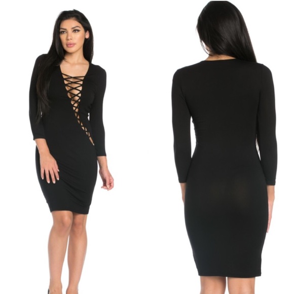 Cris cross side party dress - Picture 4 of 4