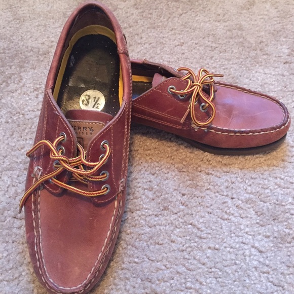 🎉lowest!! Classic brown leather Sperrys,sz 8 1/2