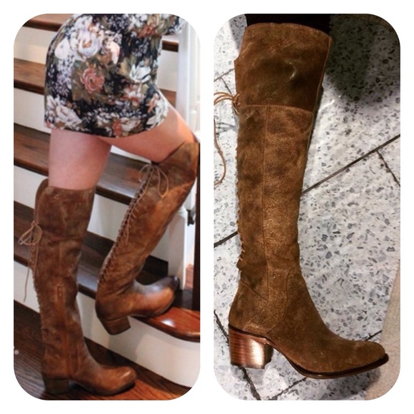 🍃💕HP Diba True OTK Burnished Cognac Leather Boot - Picture 4 of 5