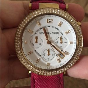 Michael Kors Parker leather watch