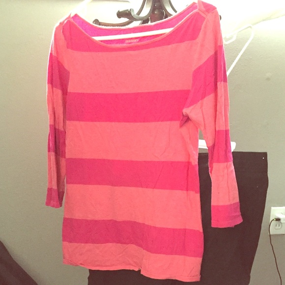 Beautiful pink boat neck