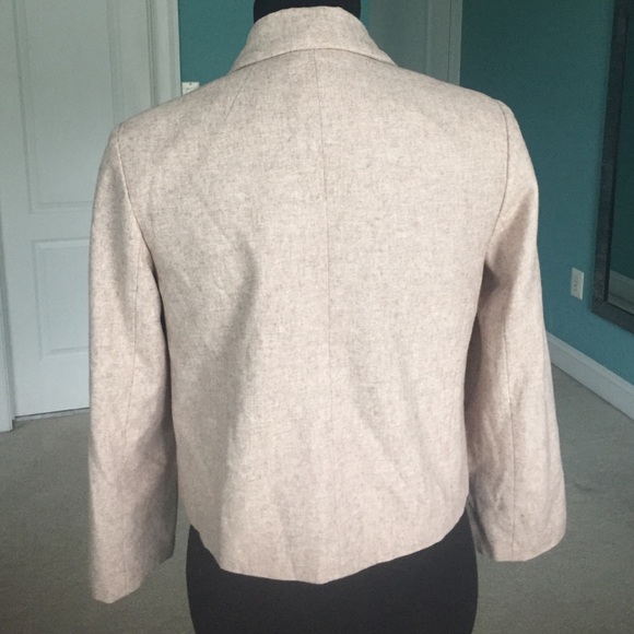 Merona khaki tweed 3/4 sleeve crop blazer - Picture 3 of 3