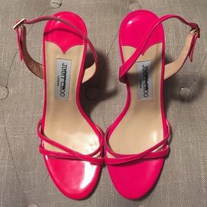 Jimmy choo hot pink sandals!!!